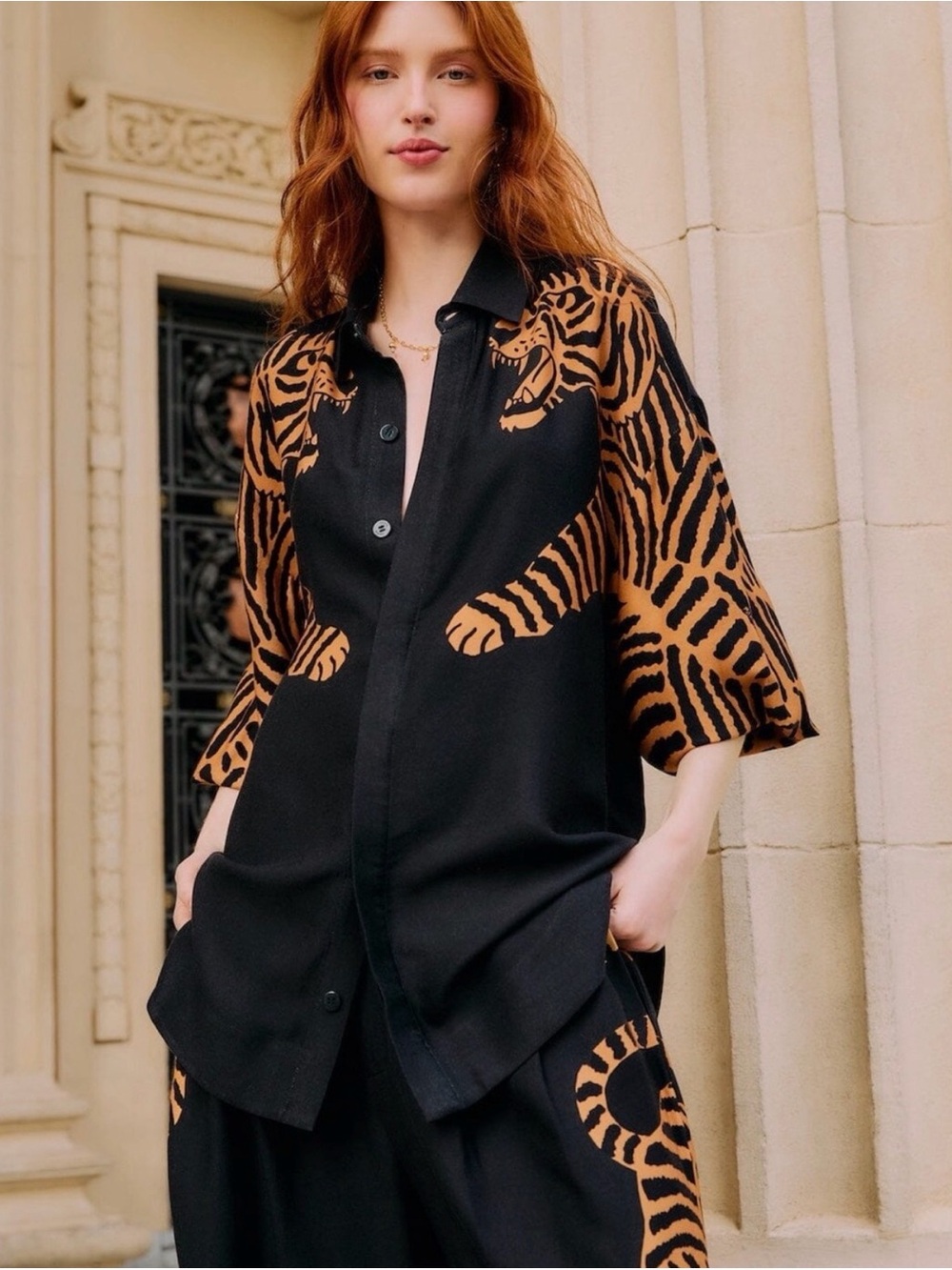 Farm Rio tiger long sleeve shirt